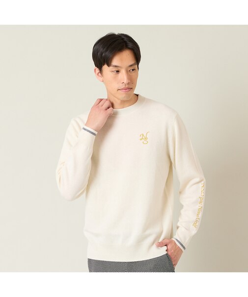 【メンズ】ベーシックカラーカシミヤニットセーター