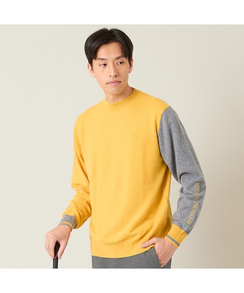 メンズ】多色展開カシミヤニットセーター｜ニッサゴルフの通販｜&mall