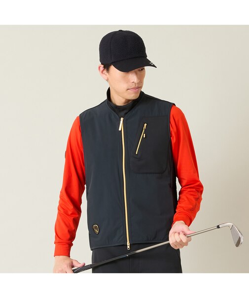 【メンズ】裏フリース×ナイロン布帛ベスト