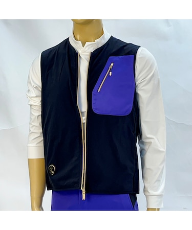 【メンズ】裏フリース×ナイロン布帛ベスト