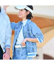 【Women's】【セットアップ可】ミモザジャカードブルゾン