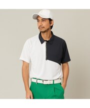【Men's】【吸湿速乾／UVカット】アシンメトリーメッシュポロ