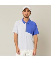 【Men's】【吸湿速乾／UVカット】アシンメトリーメッシュポロ