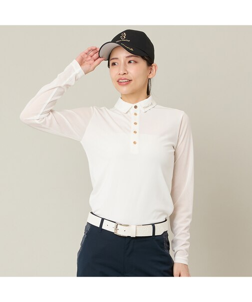 【Women's】【接触冷感】シアーシャツ