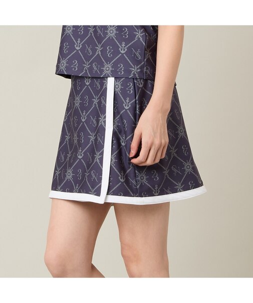 【Women's】【セットアップ可】マリーンプリントスカート