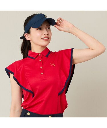 【Women's】【吸水速乾】ラッフルスリーブプルオーバー