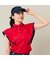 【Women's】【吸水速乾】ラッフルスリーブプルオーバー