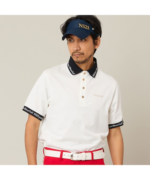 【Men's】ロゴ襟アクティブポロシャツ
