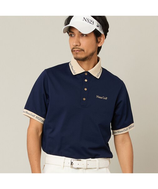 【Men's】ロゴ襟アクティブポロシャツ