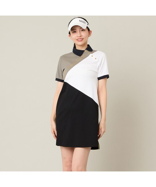 【Women's】【吸水速乾】マリーンフラッグポロワンピース