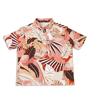 【Men's】ボタニカルプリントポロシャツ