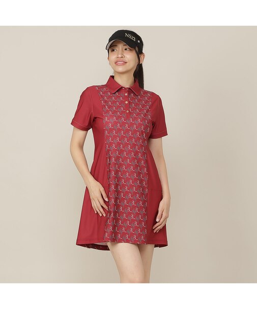 【Women's】モノグラムプリントワンピース