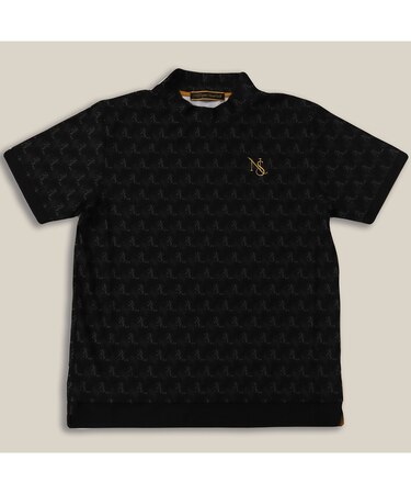 【Men's】モノグラムプリント半袖モックネック