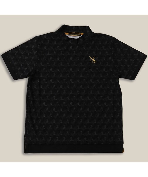 【Men's】モノグラムプリント半袖モックネック