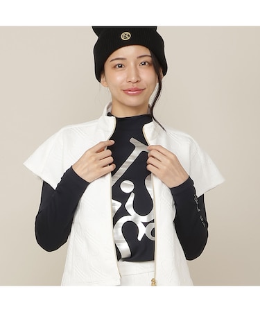 【Women's】ロゴプリントモックネック