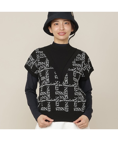 Women's】モノグラムロゴJQニットベスト｜ニッサゴルフの通販｜&mall