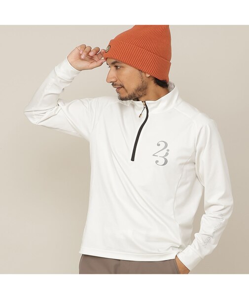 【Men's/伸縮性◎】AddElm ハーフZIPモック