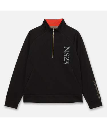 【Men's】ジャカード ハーフZIPモック