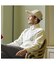 【Men's】ジャカード　ハーフZIPモック