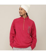 【Men's】ジャカード　ハーフZIPモック