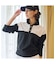 【Women's】カラーブロックニットPO
