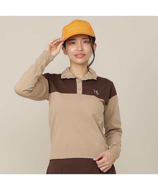 【Women's】カラーブロックニットPO