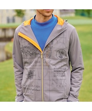 【Men's】GORDUR地図プリントパーカー