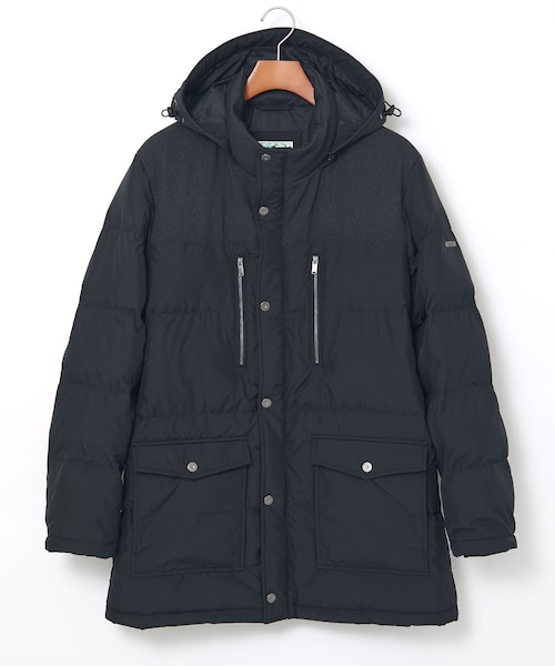 フード付き 切り替え ダウンコート｜クロコダイルの通販｜&mall