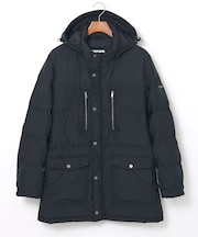 フード付き 切り替え ダウンコート