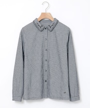 襟刺繡 デザイン ブラウス