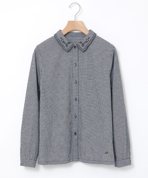 襟刺繡 デザイン ブラウス