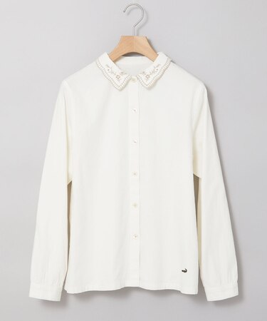 襟刺繡 デザイン ブラウス