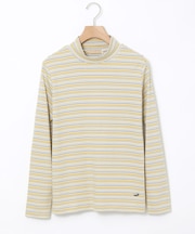 マルチボーダー スムース ハイネックカットソー