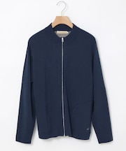 シルクブレンド ジップアップ ニット カーディガン