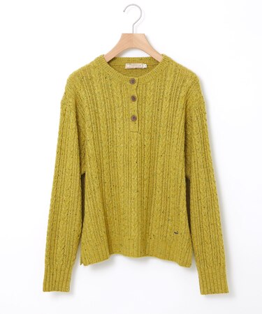 ウールブレンド ネップ ニット【手洗いOK】