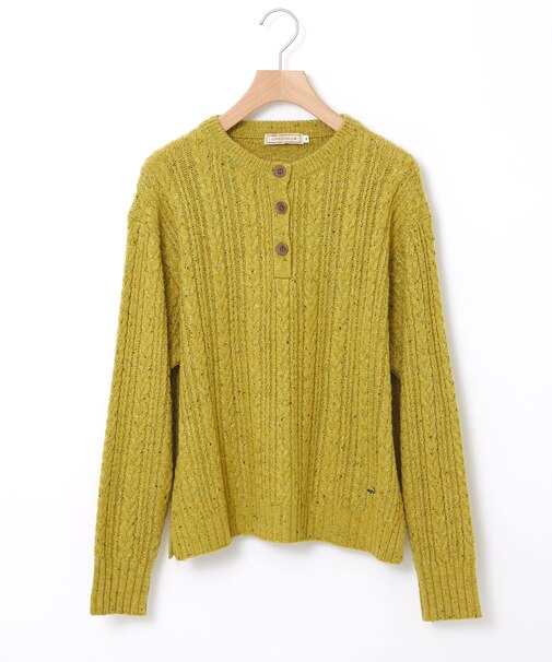 ウールブレンド ネップ ニット【手洗いOK】