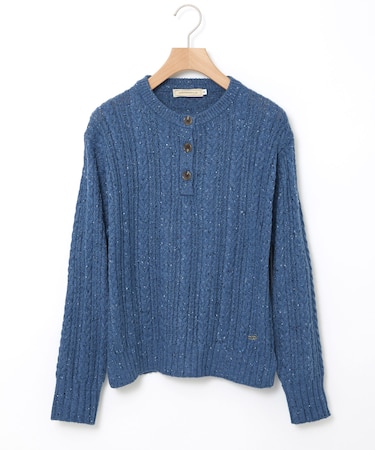 ウールブレンド ネップ ニット【手洗いOK】