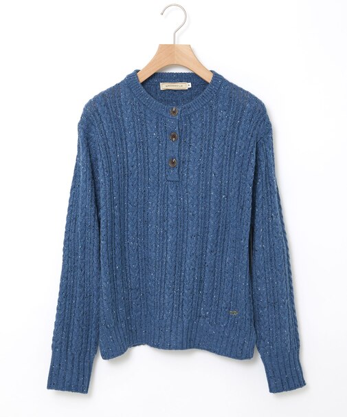 ウールブレンド ネップ ニット【手洗いOK】