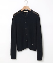 ウールブレンド ケーブル ニットカーディガン【手洗いOK】