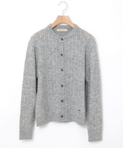 ウールブレンド ケーブル ニットカーディガン【手洗いOK】