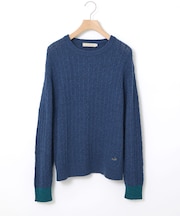 ウール ケーブルニット プルオーバー【手洗いOK】