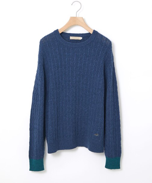 ウール ケーブルニット プルオーバー【手洗いOK】