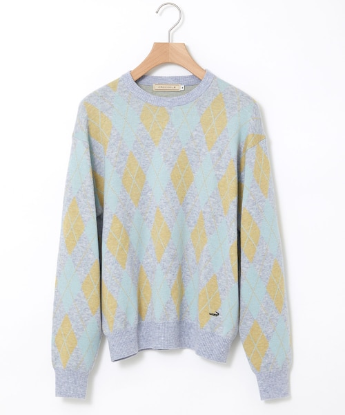 ウールブレンド アーガイル柄 ニット【手洗いOK】｜クロコダイルの通販