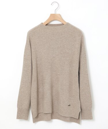 ウールブレンド ボトルネック ニット【手洗いOK】