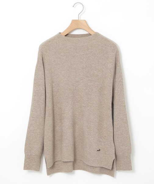 ウールブレンド ボトルネック ニット【手洗いOK】