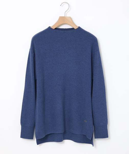 ウールブレンド ボトルネック ニット【手洗いOK】