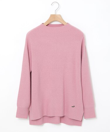 ウールブレンド ボトルネック ニット【手洗いOK】