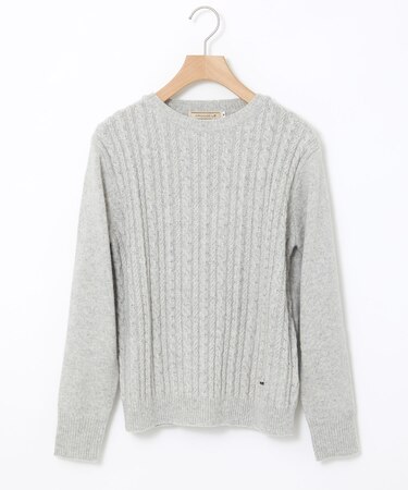 ウールブレンド ケーブル ニット