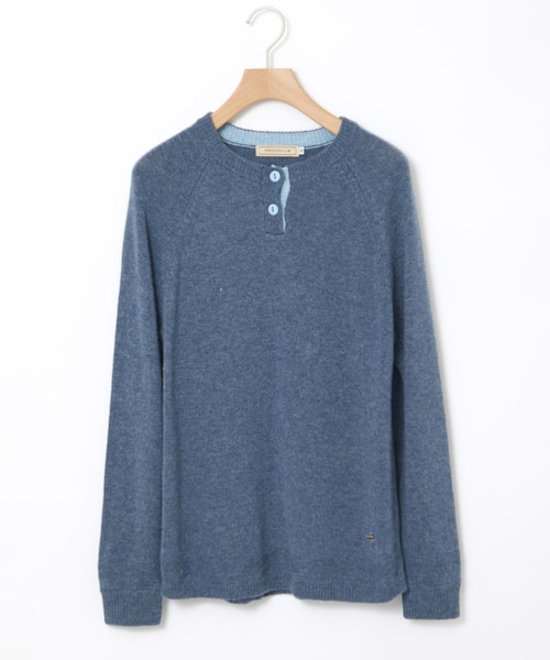 ウールブレンド ヘンリーネック ニット｜クロコダイルの通販｜&mall