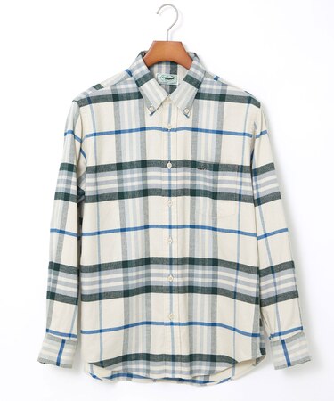 チェック柄 ボタンダウン シャツ